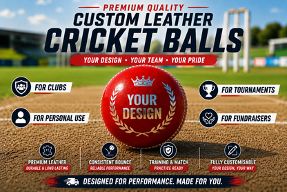Custom Logo Leather Cricket Balls