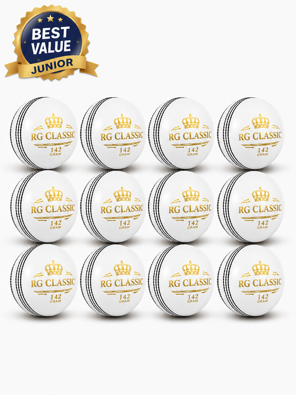 RG Classic Junior 142g – 12 Pack (White 4-Piece Leather)